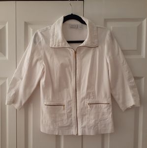 Zenergy by Chico's white zip up jacket sz 0